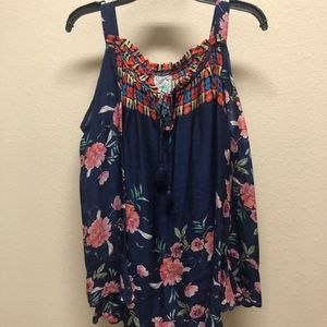 Johnny Was cold shoulder long sleeve top